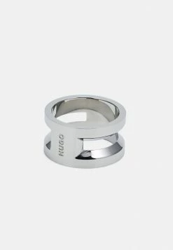 Budget 🎁 HUGO Bague - Silver-coloured ✔️