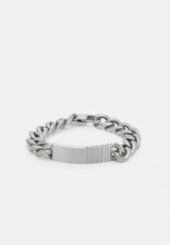 Meilleur prix 🌟 HUGO LOGO BRACELET UNISEX - Bracelet - Silver-coloured 🔥