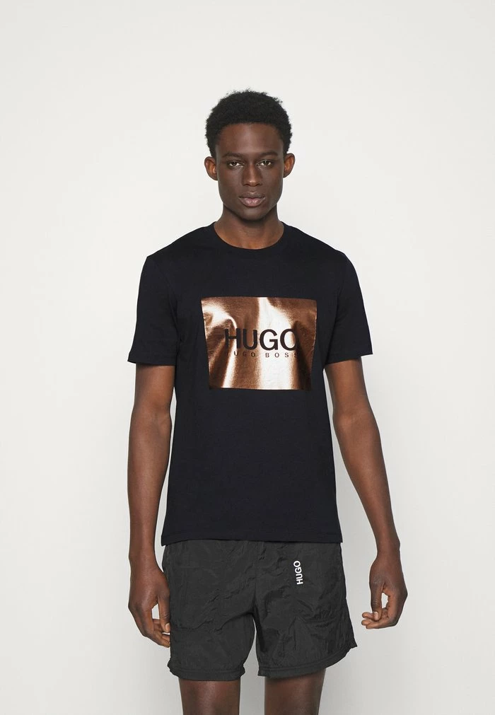 Bon marché 🔔 HUGO DOLIVE - T-shirt Imprimé - Black 👏 1 Bon marché 🔔 HUGO DOLIVE - T-shirt Imprimé - Black 👏