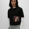 Grosses soldes 😉 HUGO DMACK - T-shirt Imprimé - Black ❤️