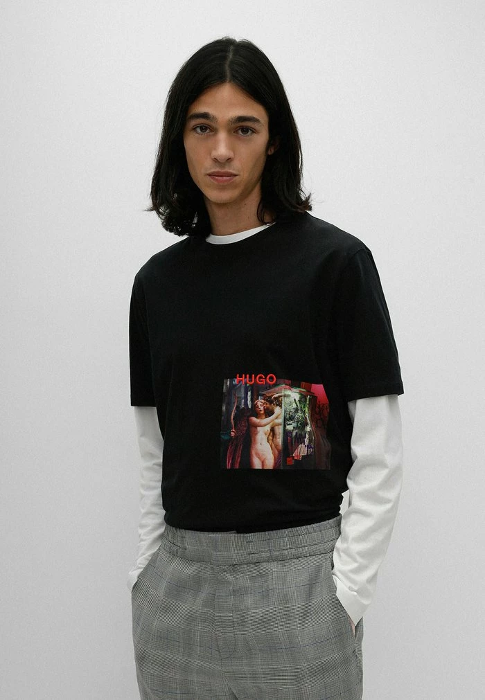 Grosses soldes 😉 HUGO DMACK - T-shirt Imprimé - Black ❤️ 1 Grosses soldes 😉 HUGO DMACK - T-shirt Imprimé - Black ❤️