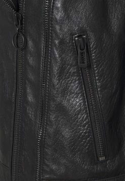 Vente flash 🤩 HUGO LOVERI - Veste En Cuir - Black 🔔 -HUGO Sales 106868a9fece46f49fd13e60b9ddb5ea