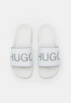 Sortie 🤩 HUGO MATCH SLID - Mules - White/gold ✔️ -HUGO Sales 12cb40ac40ff4b8fb9cc6ac6e2928a28