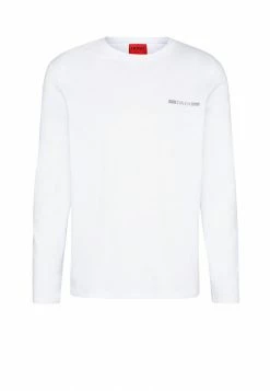 Meilleure affaire 😀 HUGO DEROL METALLIC UNISEX - T-shirt à Manches Longues - White/silver 🛒 -HUGO Sales 15466186084b4727a273f4d3f5f3b189