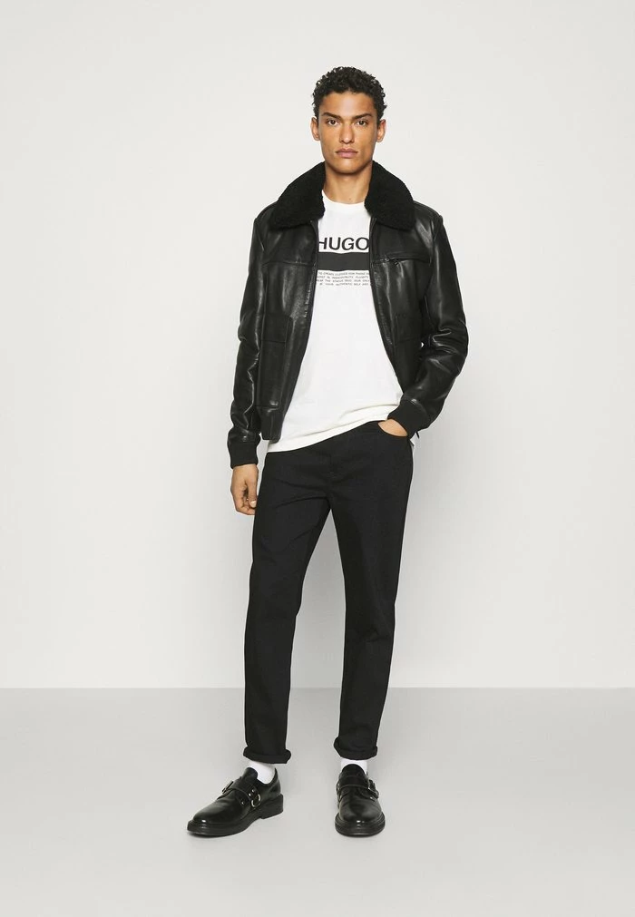 Coupon ✔️ HUGO LYAN - Veste En Cuir - Black 👏 2 Coupon ✔️ HUGO LYAN - Veste En Cuir - Black 👏 – Image 2