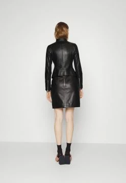 Offres 👍 HUGO LANORE - Veste En Cuir - Black 😀 -HUGO Sales 19a7453823f94dd1ba83479a5c8cf569