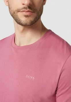 Coupon 🛒 HUGO MIT BRAND-PRINT MODELL 'DOLIVE' - T-shirt Basique - Bleu 🔔 -HUGO Sales 1bed15eac9084509b475dc52a80becc8