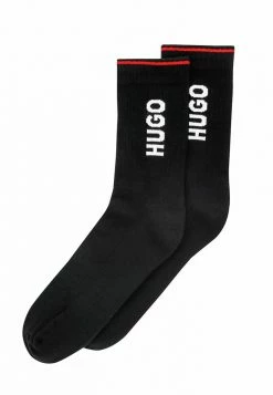 Coupon 🌟 HUGO 2P SH RIB LOGO CC - Chaussettes - Black 🔔