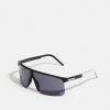 Sortie 💯 HUGO Lunettes De Soleil - Matt Black/white 👍