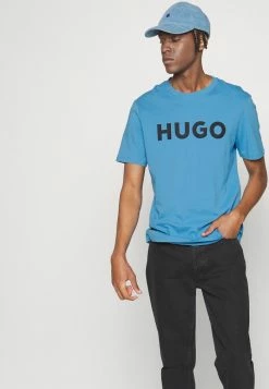 Vente flash ✔️ HUGO DULIVIO - T-shirt Imprimé - Medium Blue 🎁 -HUGO Sales 209a87de59be4924a7717ef9f3cf75d9