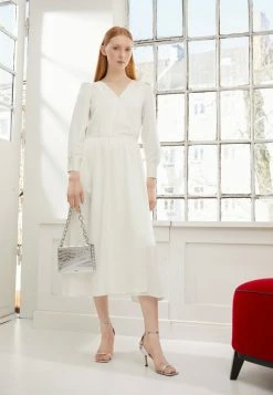 Coupon 🛒 HUGO KEMUSIA-1_OC - Robe De Cocktail - Creme 🌟