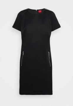 Promo 😀 HUGO KELEO - Robe En Jersey - Black 👍 -HUGO Sales 23c4280085fe4de9b9657f43971d188a