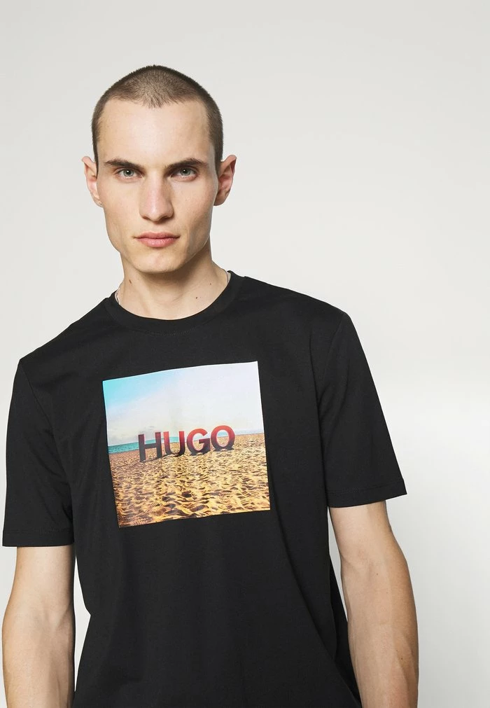 Top 10 ❤️ HUGO DOLDPLAY - T-shirt Imprimé - Black ⌛ 4 Top 10 ❤️ HUGO DOLDPLAY - T-shirt Imprimé - Black ⌛ – Image 4