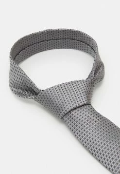 Promo 🥰 HUGO TIE - Cravate - Silver 🎁 -HUGO Sales 24e5837174c54e33a81b8fe5769029cb