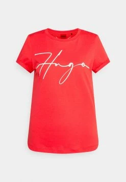 Promo 🛒 HUGO THE SLIM TEE - T-shirt Imprimé - Bright Red ✨