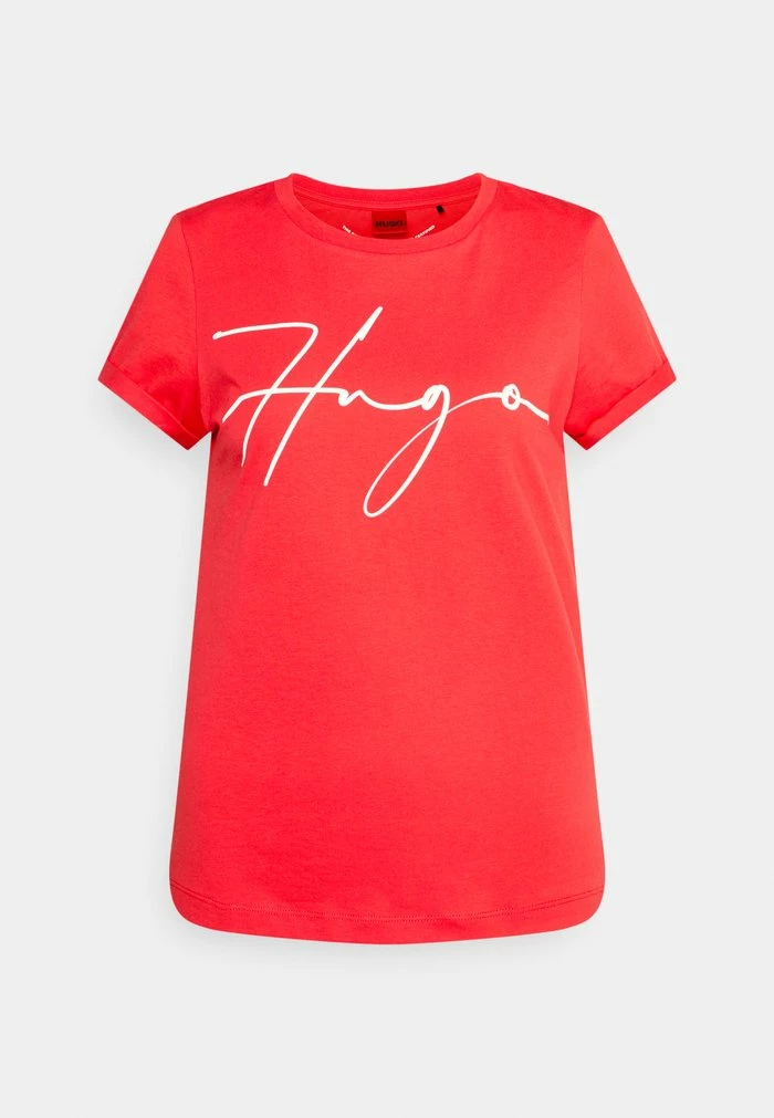 Promo 🛒 HUGO THE SLIM TEE - T-shirt Imprimé - Bright Red ✨ 1 Promo 🛒 HUGO THE SLIM TEE - T-shirt Imprimé - Bright Red ✨