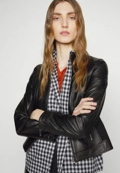 Offres 👍 HUGO LANORE - Veste En Cuir - Black 😀 -HUGO Sales 2a3bf5772c004dbab802632ec61c6c18