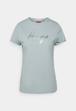 Meilleur prix 🤩 HUGO THE SLIM TEE - T-shirt Imprimé - Light Pastel Blue 😉