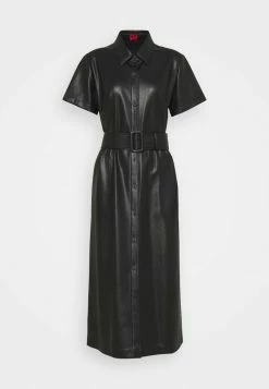 Promo 👍 HUGO KELENI - Robe Chemise - Black 🎁 -HUGO Sales 320253d36be34978b06a204b0b84691e