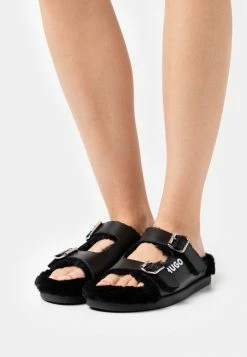 Grosses soldes 🌟 HUGO JUMBLE BUCKLES - Mules - Black 🧨