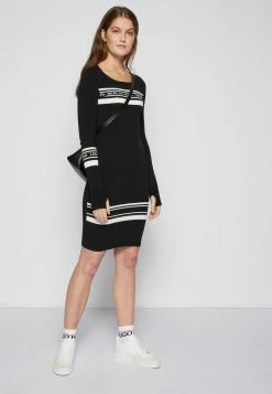 Coupon 😀 HUGO SUSHANETTA - Robe Pull - Black ⌛ -HUGO Sales 33b51b58173b484bb9a2cdfd0dfd9e21