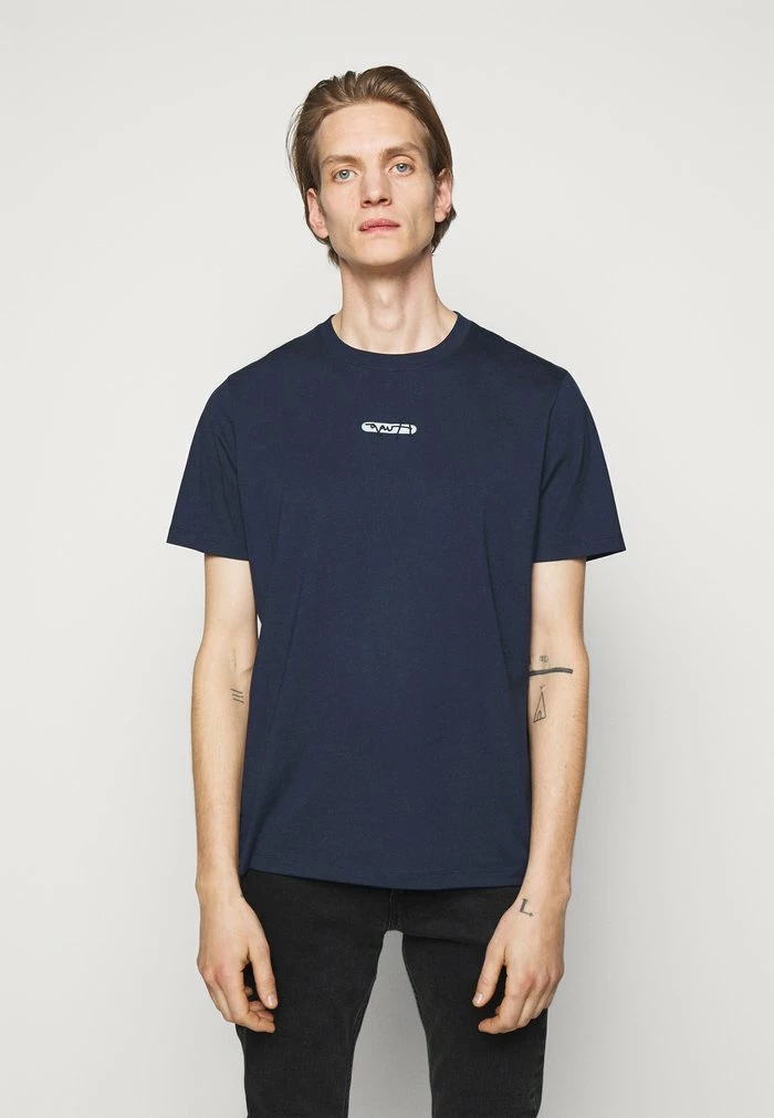 Vente flash 🔥 HUGO DURNED - T-shirt Imprimé - Dark Blue 😍 1 Vente flash 🔥 HUGO DURNED - T-shirt Imprimé - Dark Blue 😍
