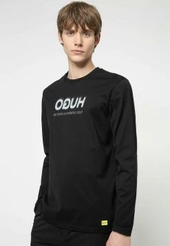 Remise 🔔 HUGO X Smiley® DOREIGNER - T-shirt à Manches Longues - Black 🎉