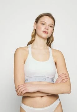 Vente flash 😀 HUGO BRALETTE PADDED SPORTY LOGO - Brassière - White 🎉
