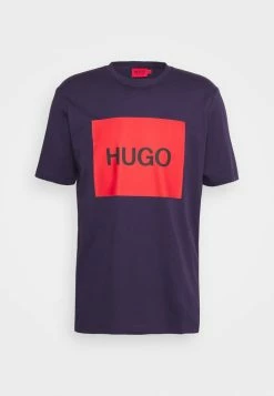 De gros ✨ HUGO DULIVE - T-shirt Imprimé - Dark Purple ⭐