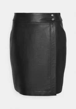 Le moins cher 🧨 HUGO LEMIRI - Jupe En Cuir - Black 🤩 -HUGO Sales 3e0a2a251e1b4fbfa7909ff2645a0b0d