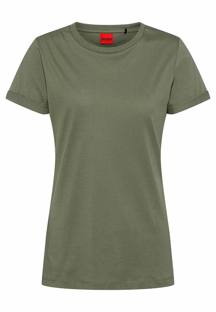 Promo 🥰 HUGO T-shirt Basique - Khaki 🧨 1 Promo 🥰 HUGO T-shirt Basique - Khaki 🧨