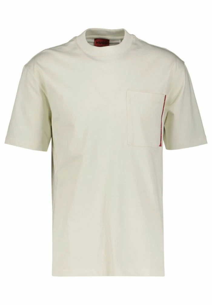 Grosses soldes ❤️ HUGO T-shirt Basique - Off White ✨ 1 Grosses soldes ❤️ HUGO T-shirt Basique - Off White ✨