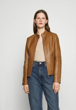 Coupon ⌛ HUGO LISAKA - Veste En Cuir - Rust/copper 💯