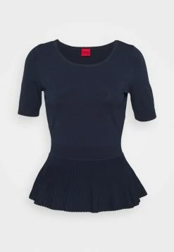 Top 10 👏 HUGO SHARMAIN - T-shirt Imprimé - Open Blue 👍