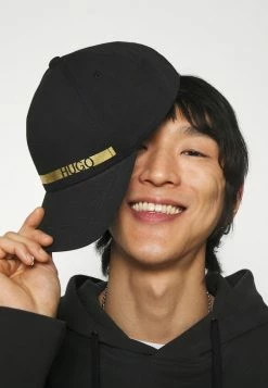 Le moins cher 🥰 HUGO UNISEX - Casquette - Black/gold ✔️