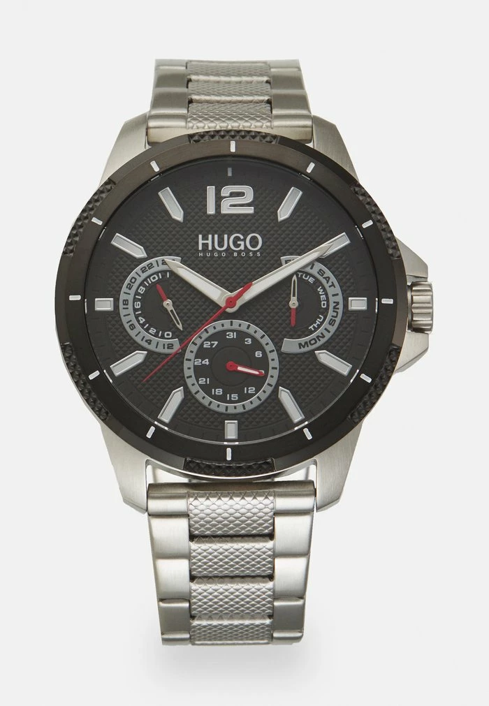 Budget ❤️ HUGO SPORT - Montre à Aiguilles - Silver-coloured/black 👍 1 Budget ❤️ HUGO SPORT - Montre à Aiguilles - Silver-coloured/black 👍