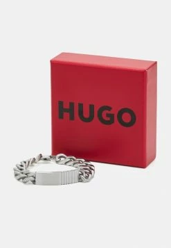 Meilleur prix 🌟 HUGO LOGO BRACELET UNISEX - Bracelet - Silver-coloured 🔥 -HUGO Sales 45677d7afedd486c9cd9db134ce07855