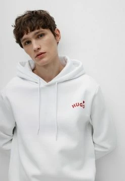 Nouveau 🔔 HUGO DLOVELEY - Sweat à Capuche - White ⌛ -HUGO Sales 48e04c00a6ad4716bac321a383ba22b4