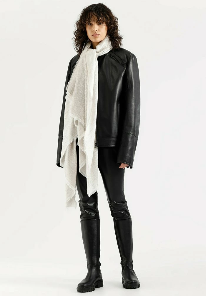 Bon marché 🔔 HUGO Écharpe - Natural 😍 1 Bon marché 🔔 HUGO Écharpe - Natural 😍