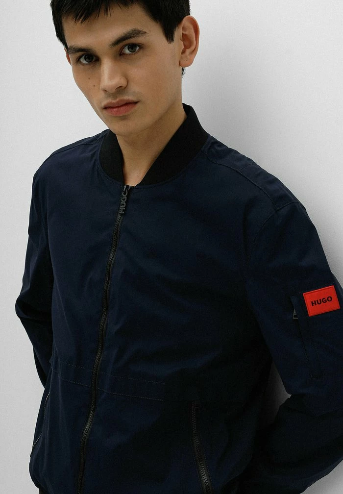 Offres 🎉 HUGO BALVIN - Blouson Bomber - Dark Blue 🧨 4 Offres 🎉 HUGO BALVIN - Blouson Bomber - Dark Blue 🧨 – Image 4