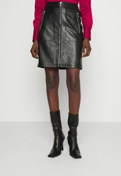 Meilleure vente 🤩 HUGO LURELA - Jupe En Cuir - Black 🔔