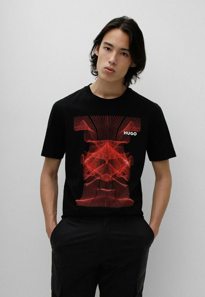 Coupon ⌛ HUGO DUOKIS - T-shirt Imprimé - Black ❤️ 1 Coupon ⌛ HUGO DUOKIS - T-shirt Imprimé - Black ❤️