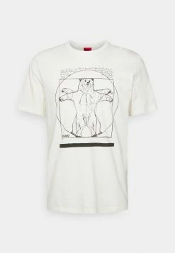 De gros 🎉 HUGO DADINCI - T-shirt Imprimé - Natural 🤩