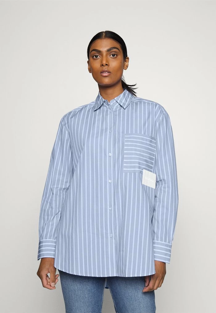 Budget 👍 HUGO ELODINA - Blouse - Medium Blue 🥰 3 Budget 👍 HUGO ELODINA - Blouse - Medium Blue 🥰 – Image 3