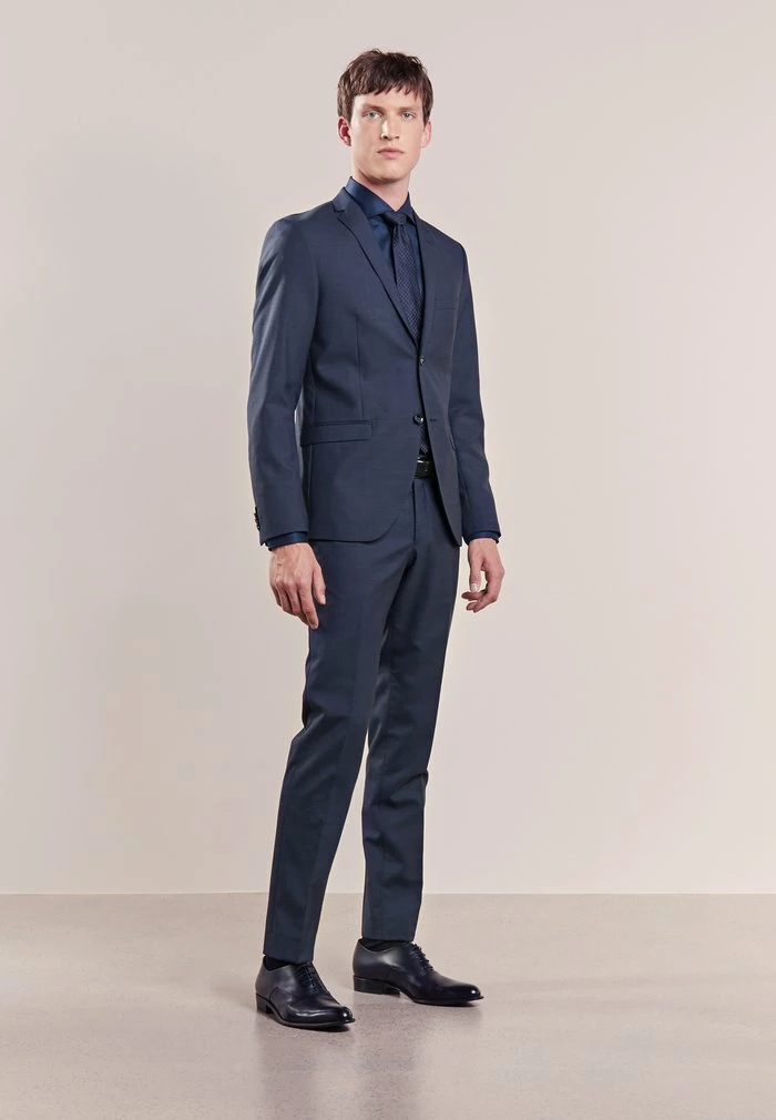 De gros 🔔 HUGO JASON - Chemise Classique - Dark Blue 🌟 2 De gros 🔔 HUGO JASON - Chemise Classique - Dark Blue 🌟 – Image 2