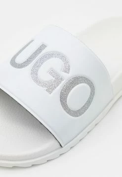 Sortie 🤩 HUGO MATCH SLID - Mules - White/gold ✔️ -HUGO Sales 592dd90fdde947bc97ed008c38ad24e7