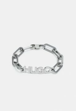 Acheter 🎁 HUGO LOGOBOLD BRACELET UNISEX - Bracelet - Silver-coloured 😍