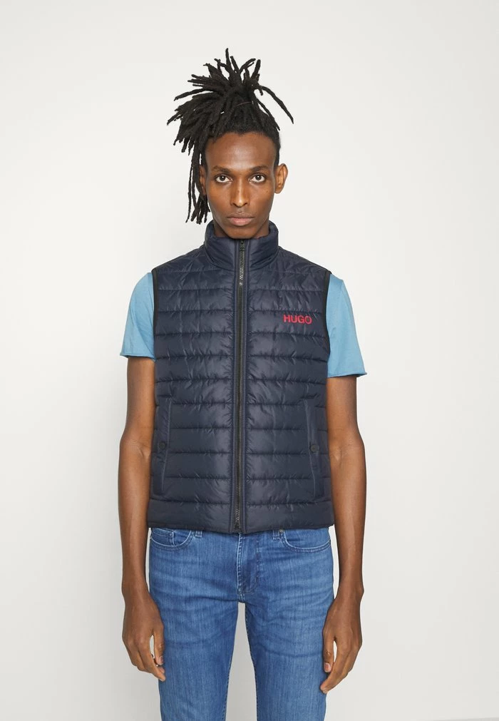 Le moins cher 👍 HUGO BENTINO - Veste Sans Manches - Dark Blue 🔔 1 Le moins cher 👍 HUGO BENTINO - Veste Sans Manches - Dark Blue 🔔