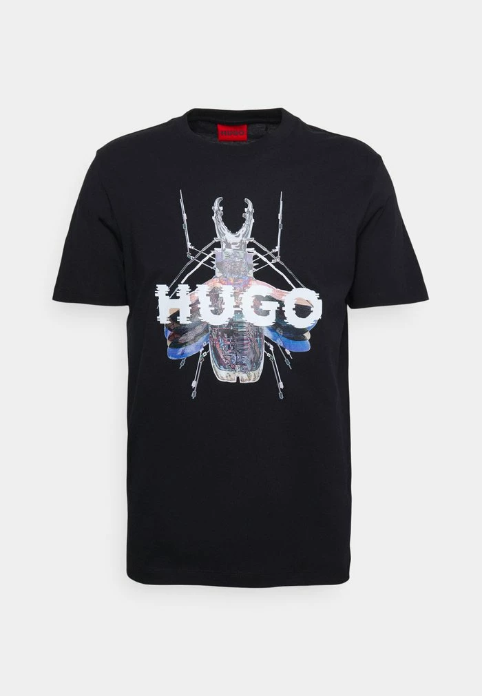 Le moins cher ✨ HUGO DUGY - T-shirt Imprimé - Black ❤️ 1 Le moins cher ✨ HUGO DUGY - T-shirt Imprimé - Black ❤️