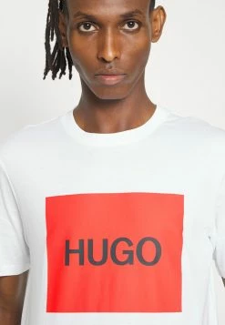 Budget 👍 HUGO DULIVE - T-shirt Imprimé - White 😉 -HUGO Sales 61a7d4e40775426d8b06bd1ee57bec98